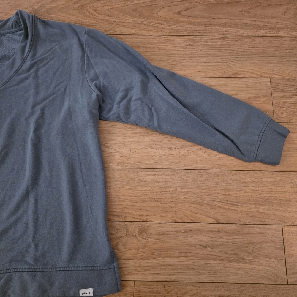 Orvis V Neck Jersey Knit Sweater- L - Picture 6 of 12